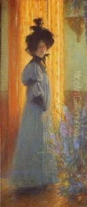 Jeune Femme Au Bouquet by Charles-Lucien Leandre