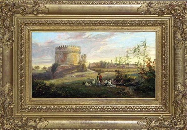 The Tomb Of Cecilia Metella On The Via Appia - view 1