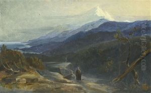 View Of Mount Athos, Greece by Edward Lear