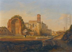 Rome, A View Of The Forum With The Temple Of Venus