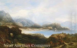 A Rocky Coastal Scene On The Adriatic by Edward Lear