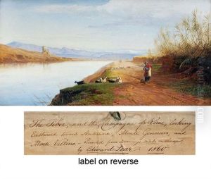 The Tiber, And The Campagna Of Rome, Looking Eastward Towards Antemnae, Monte Gennaro, And Monte Vellino by Edward Lear