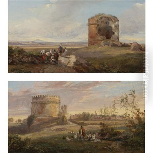 Tomb Of Cecilia Metella On The Via Appia, Rome (+ Tor Di Schiavi On The Via Labicana, Rome; 2 Works) - view 1