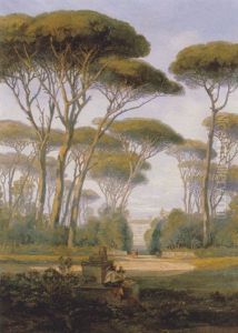 The Gardens Of The Villa Borghese by Edward Lear