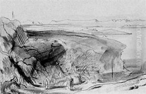View On Corfu by Edward Lear