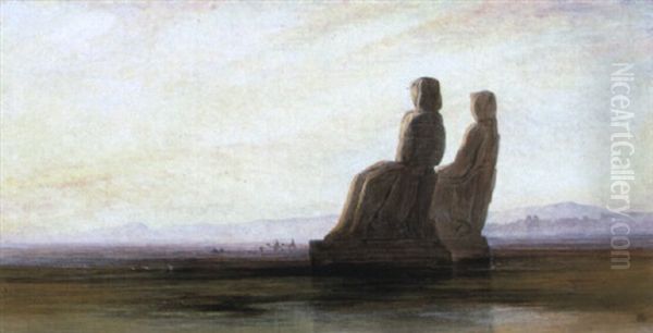 The Plain Of Thebes With The Two Collosi Of Memnon - view 1