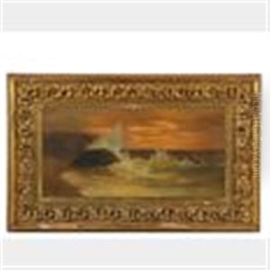 Heavy Surf At Sunrise by Edward Chalmers Leavitt