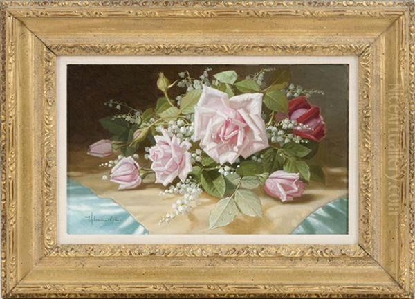Still Life Of Roses And Lily Of The Valley - view 1