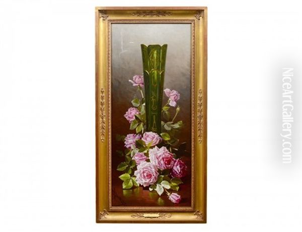 Still Life With Roses And Tall Vase - view 1
