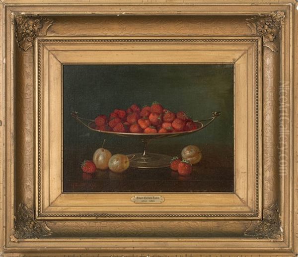 Still Life Of Strawberries And Plums - view 1