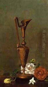 Gilt-bronze Ewer With Flowers