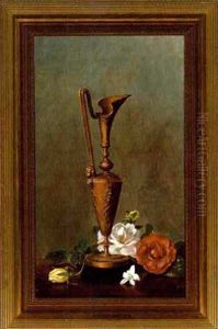 Gilt Bronze Ewer With Flowers Gilt Bronze Ewer With Flowers