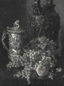 Still Life With Vase, Tankard, Grapes And Currants Still Life With Vase, Tankard, Grapes And Currants