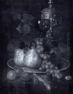 Still Life With Grapes And Urn by Edward Chalmers Leavitt