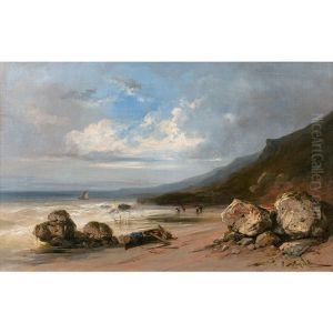 Vue D"une Plage by Gabriel Hippolyte Lebas