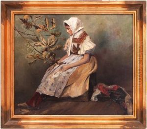 Girl In A Folk Costume by Otakar Lebeda