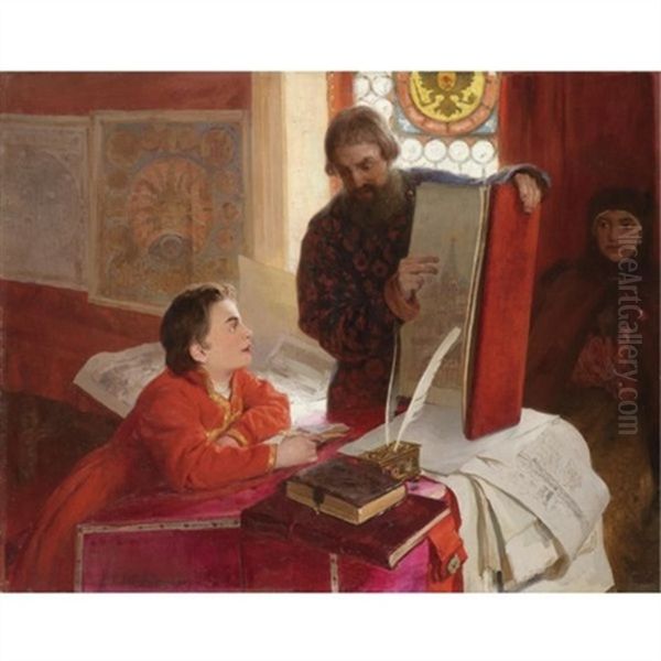The Dyak Zotov Instructing The Tsarevich Petr Alexeevich In His Letters - view 1