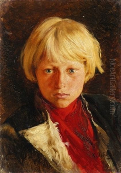 Portrat Eines Jungen Mit Blondem Haar - view 1