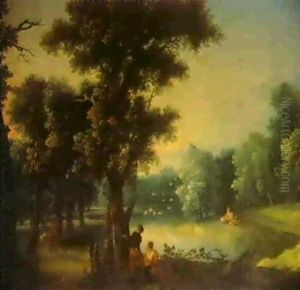 Paysage Avec Scene De Chasse Aux Oies Sauvages