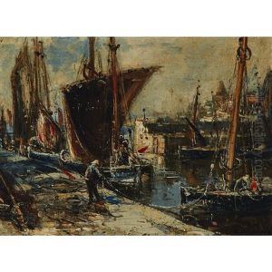Le Port De Rotterdam, 1882 by Albert Lebourg