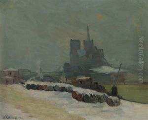 Vue De Notre Dame, Hiver by Albert Lebourg