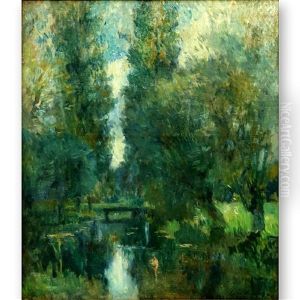 Impressionist Landscape by Charles Auguste Lebourg
