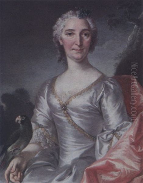 Portrait Of A Lady With A Parrot - view 1