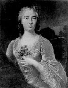 Portrait De Femme En Robe by Pierre Michel Lebouteux