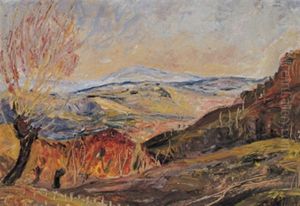 Alblandschaft An Einem Herbsttag by Georg Lebrecht