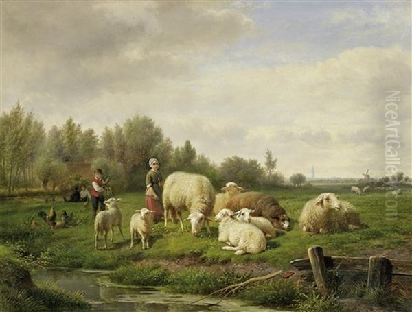 Kinder Beim Vieh Auf Der Weide - view 1