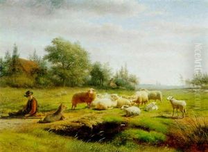A Shepherd Grazing His Flock