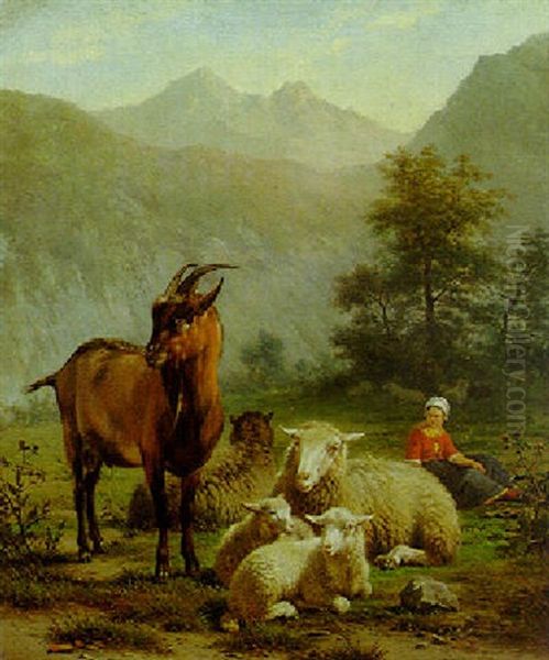 Shepherdess And Her Flock - view 1