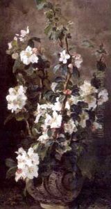 Floral Still Life With Vase by Victor Leclaire