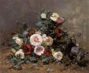 Groses, Dekoratives Blumenstilleben by Victor Leclaire