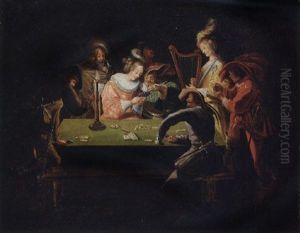 Elegant Company Gambling In An Interior