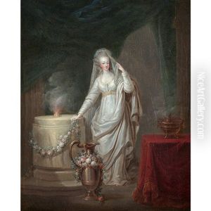Portrait De Marie-antoinette En Vestale