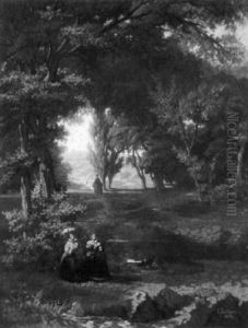 An Afternoon Stroll by Edmond Leclercq