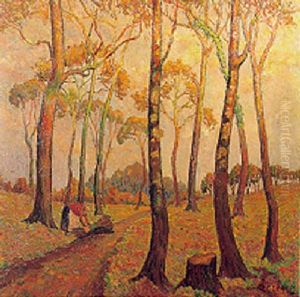 Paysanne Au Fagot, Automne by Lucien Leclercq