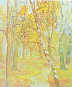 Les Bords De L'orne En Automne - Les Guisses by Lucien Leclercq