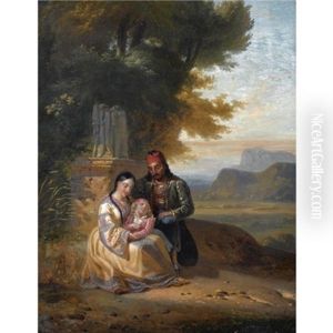 Greek Family In A Landscape