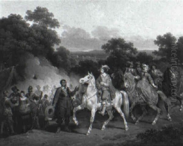 Louis Xv's Visit To The Soldier's Camp - view 1