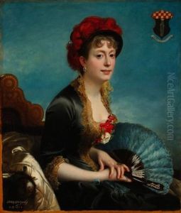 Portrait De Caroline Du Nouy by Jean Jules Antoine Lecomte du Nouy