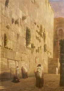 Die Klagemauer In Jerusalem by Jean Jules Antoine Lecomte du Nouy