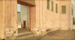 Quatre Vues D'egypte: La Maison Du Cheik (+ 3 Others, Studies; 4 Works) by Jean Jules Antoine Lecomte du Nouy