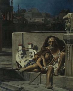 Homer Mendient by Jean Jules Antoine Lecomte du Nouy