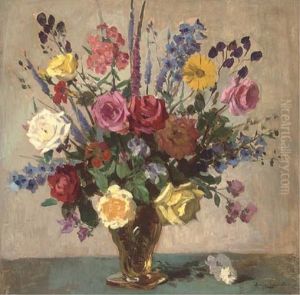 Summer Flowers In A Vase by Emile Lecomte