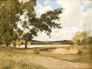 Sommerliche Partie An Der Loire by Paul Lecomte