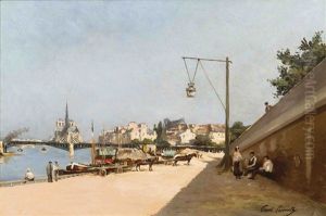 Vue Du Pont De Sully by Paul Lecomte