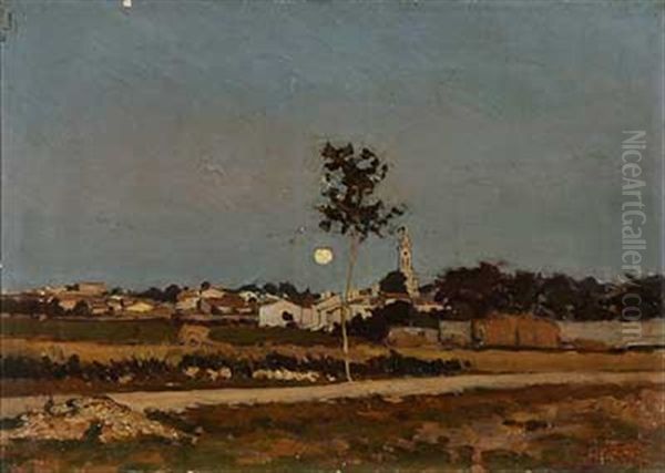 Stadtansicht Bei Vollmond - view 1