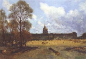 Le Deboisement De L'esplanade Des Invalides by Paul Lecomte